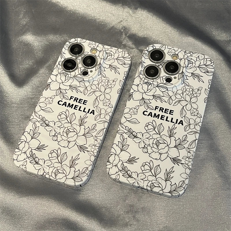 Classic Camellia Iphone Case  with iphone 15