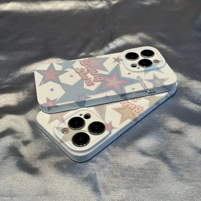 Bulling Stars Iphone Cases - Blue and Red